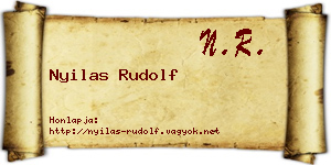 Nyilas Rudolf névjegykártya
